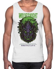 source wolves night 1104#- art pop art- Cotton Tank