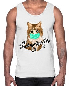 stay safe 1114#- art pop art- Cotton Tank