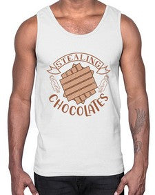 stealing chocolates 407#- chocolate- Cotton Tank