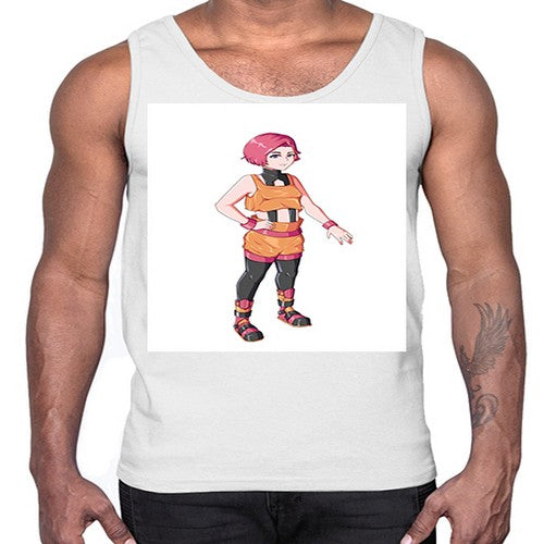street girl wear orange outfit16#- anime- Cotton Tank