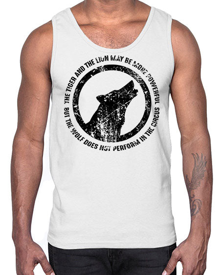 the tiger and the lion may be more powerful- wolf- Cotton Tank