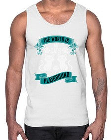 the world is my cats playground Style 119#- cats- Cotton Tank