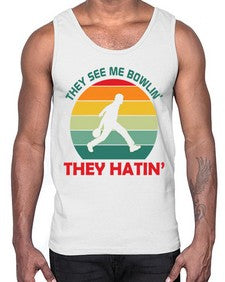 they see me bowlin they 916#- bowling- Cotton Tank