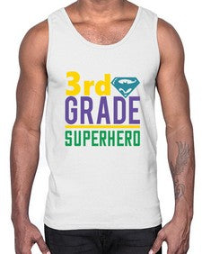 third Grade Superhero 976#- third grade- Cotton Tank
