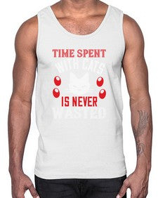time spend with cat is never wasted Style 120#- cats- Cotton Tank