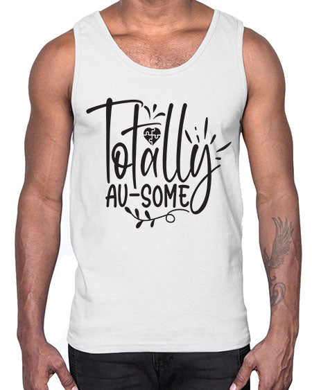 totally ausome Style 2#- autism- Cotton Tank