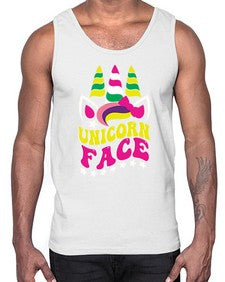 unicorn face 459#- unicorn- Cotton Tank