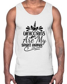 unicorns are my spirit animal 525#- unicorn- Cotton Tank