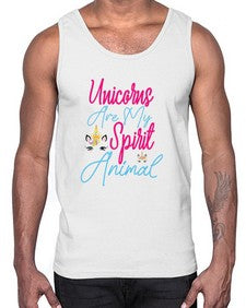 unicorns are my spirit animal 526#- unicorn- Cotton Tank