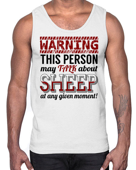 warning this person may talk about- sheep- Cotton Tank