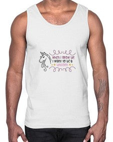 when i grow up i want to be a unicorn 554#- unicorn- Cotton Tank