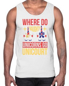 where do naughty unicorns go unicourt 556#- unicorn- Cotton Tank