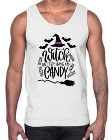 witch better have my candy 17#- witch- Cotton Tank