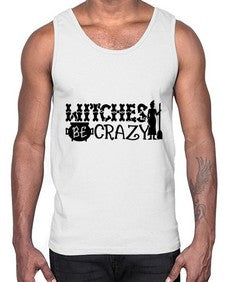 witches be crazy 11#- witch- Cotton Tank