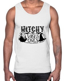 witchy vibes only 3#- witch- Cotton Tank