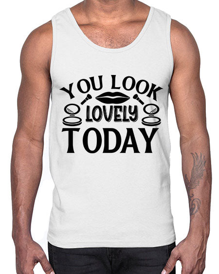 you look lovely today 20#-makeup Cotton Tank
