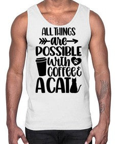 All Things Are Possible Style 74#- cats- Cotton Tank