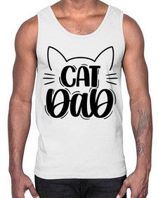 Cat Dad Style 81#- cats- Cotton Tank