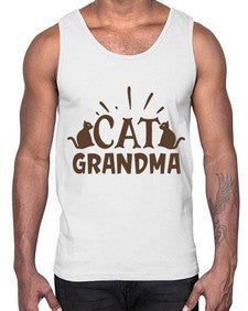 Cat Grandma Style 4#- cats- Cotton Tank