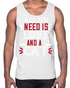 all you need is love Style 27#- cats- Cotton Tank