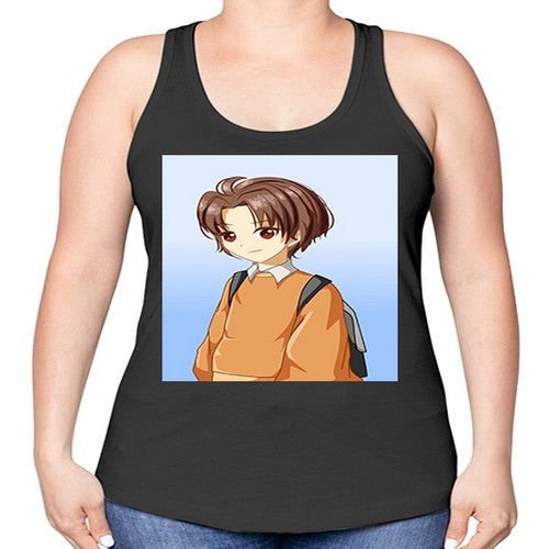 A cold boy 143# - anime -Racerback Tank