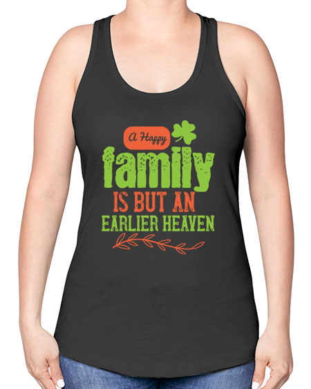 A happy family is but an earlier heaven Style 11# - kids -Racerback Tank