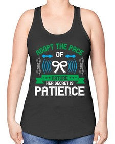 Adopt the pace of nature her secret is patience Style 50# - Self awareness -Racerback Tank