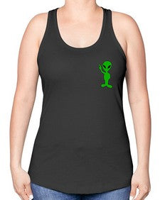 Alien in Pocket Side 3# - ufo -Racerback Tank