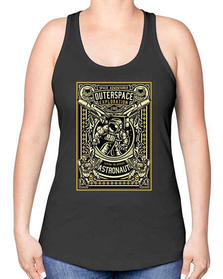 Astronaut Outerspace Exploration 36# - space -Racerback Tank