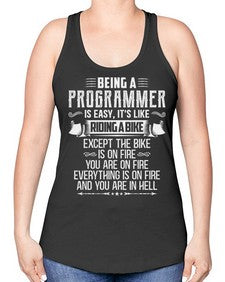 Being a Programmer 4# - computer -Racerback Tank