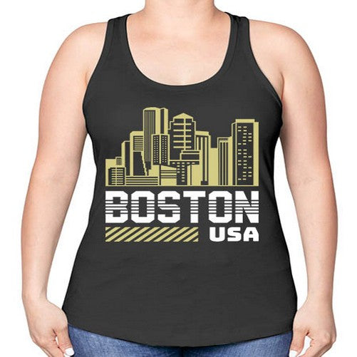 Boston 480# - cities -Racerback Tank