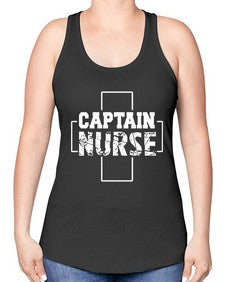 Captain Nurse647# - nurse -Racerback Tank