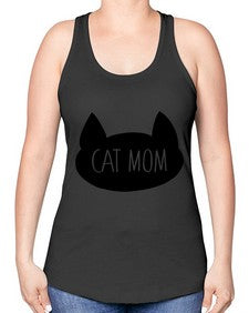 Cat Mom - cats -Racerback Tank