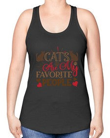 Cats Are My Favorite People Style 8# - cats -Racerback Tank