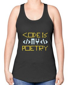 Code is my poetry 21# - computer -Racerback Tank