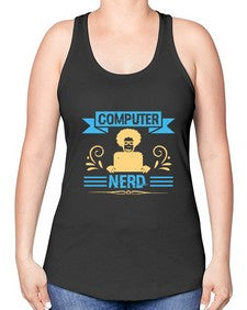 Computer Nerd 10# - computer -Racerback Tank