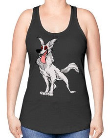 dog 109# - dogs -Racerback Tank