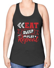 Eat Sleep Play repeat 8# - video games -Racerback Tank