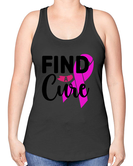 Find a Cure 26# - breast cancer -Racerback Tank