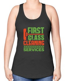 First class cleaning service Style 160# - cleaner -Racerback Tank