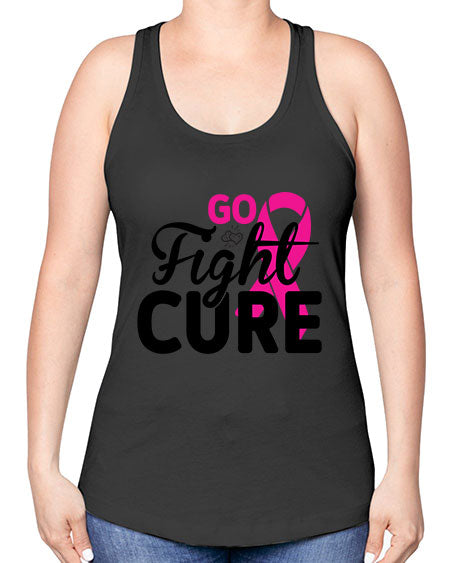 Go Fight Cure 23# - breast cancer -Racerback Tank