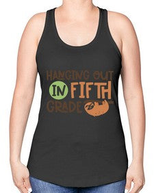 Hanging Out in Fifth 232# - fifth grade -Racerback Tank