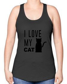 I Love My Cat Style 57# - cats -Racerback Tank