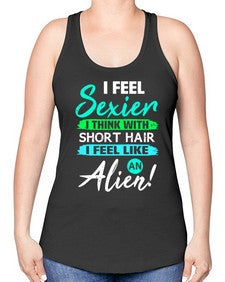 I feel sexier with short hair 12# - ufo -Racerback Tank