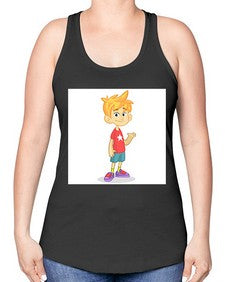 Kid 148# - cartoon general -Racerback Tank