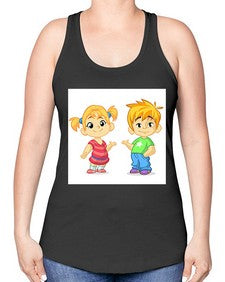 Kid 157# - cartoon general -Racerback Tank