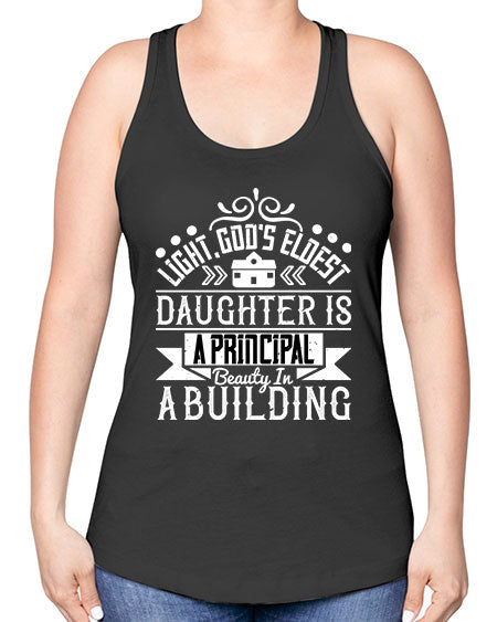 Light Gods eldest daughter is a principal beauty in a building Style 274# - architect -Racerback Tank