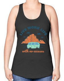 Live Work Life 6# - internet -Racerback Tank