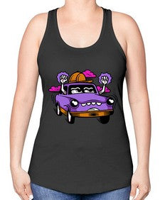 Mad driver 162# - cartoon general -Racerback Tank