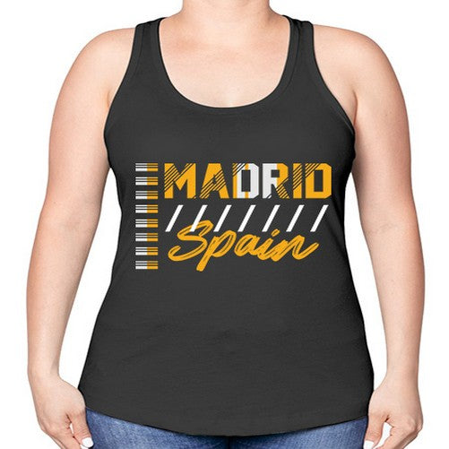 Madrid 1204# - cities -Racerback Tank